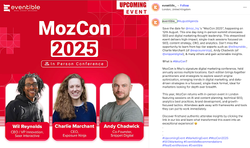mozcon 2025 hashtag campaign example